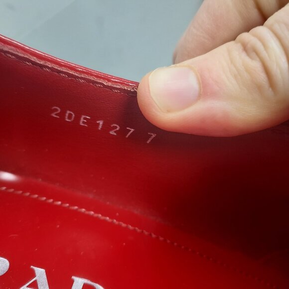 Prada Red Chocolate Brushed Leather Loafer - Picture 2 of 12